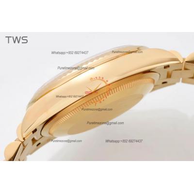 DayDate 36 128238 A2836 Automatic Womens Watch Best Edition TWSF YG Pave Rainbow Diamond Dial President Bracelet CHS