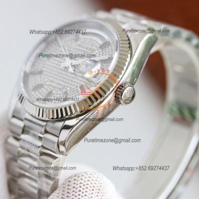 DayDate 36 128239 A2836 Automatic Womens Watch Best Edition TWSF Pave Rainbow Diamond Dial President Bracelet CHS