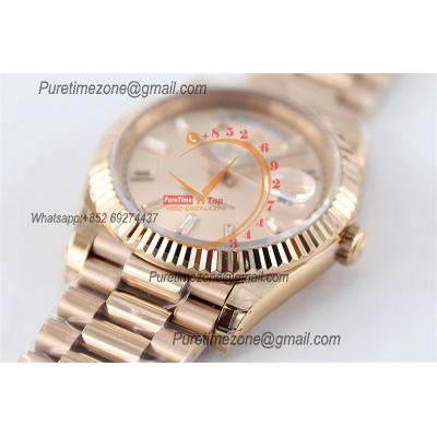 DayDate 40 228235 A2836 Automatic Mens Watch Best Edition TWSF RG Sundust Baguette Diamond Dial President Bracelet CHS