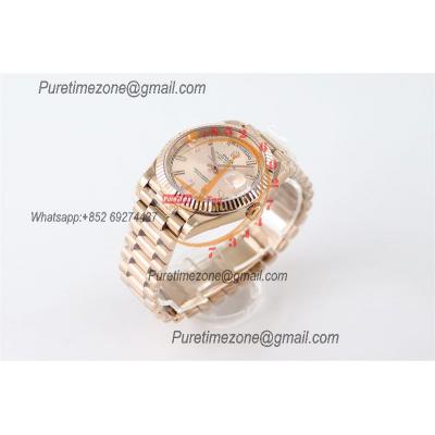 DayDate 40 228235 A2836 Automatic Mens Watch Best Edition TWSF RG Sundust Baguette Diamond Dial President Bracelet CHS