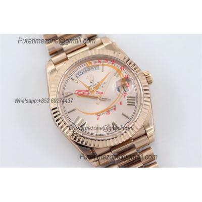 DayDate 40 228235 A2836 Automatic Mens Watch Best Edition TWSF RG Gold Roman Dial President Bracelet CHS