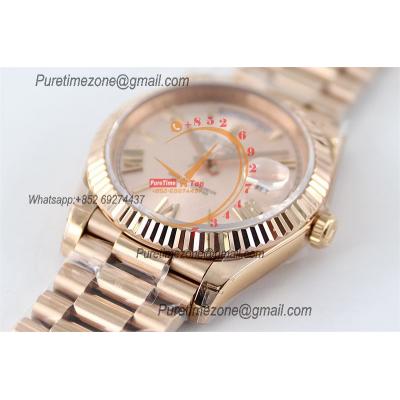 DayDate 40 228235 A2836 Automatic Mens Watch Best Edition TWSF RG Gold Roman Dial President Bracelet CHS