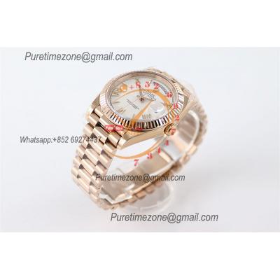 DayDate 40 228235 A2836 Automatic Mens Watch Best Edition TWSF RG Whtie Roman Dial President Bracelet CHS