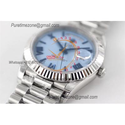 DayDate 40 228236 A2836 Automatic Mens Watch Best Edition TWSF ICE Blue Roman Dial President Bracelet CHS