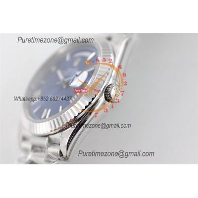 DayDate 40 228236 A2836 Automatic Mens Watch Best Edition TWSF Blue Roman Dial President Bracelet CHS