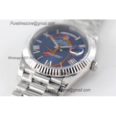 DayDate 40 228236 A2836 Automatic Mens Watch Best Edition TWSF Blue Roman Dial President Bracelet CHS