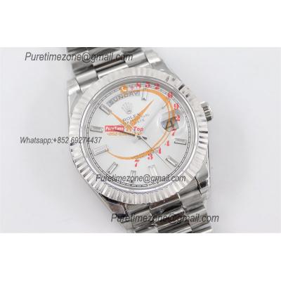 DayDate 40 228236 A2836 Automatic Mens Watch Best Edition TWSF Silver Diamonds Dial President Bracelet CHS