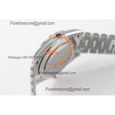 DayDate 40 228236 A2836 Automatic Mens Watch Best Edition TWSF Silver Diamonds Dial President Bracelet CHS