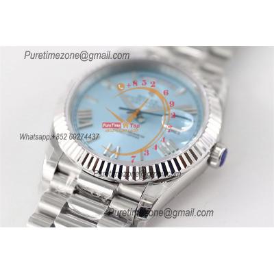 DayDate 40 228236 A2836 Automatic Mens Watch Best Edition TWSF ICE Blue Roman Dial President Bracelet CHS