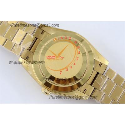 DayDate 40 228238 A2836 Automatic Mens Watch Best Edition TWS YG Silver Diagonal Motif Stick Dial President Bracelet CHS