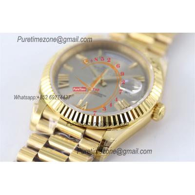 DayDate 40 228238 A2836 Automatic Mens Watch Best Edition TWS YG Silver Roman Dial President Bracelet CHS