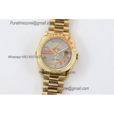 DayDate 40 228238 A2836 Automatic Mens Watch Best Edition TWS YG Silver Roman Dial President Bracelet CHS