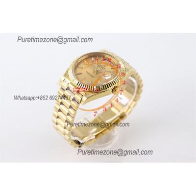 DayDate 40 228238 A2836 Automatic Mens Watch Best Edition TWS YG Champagne Stick Dial President Bracelet CHS