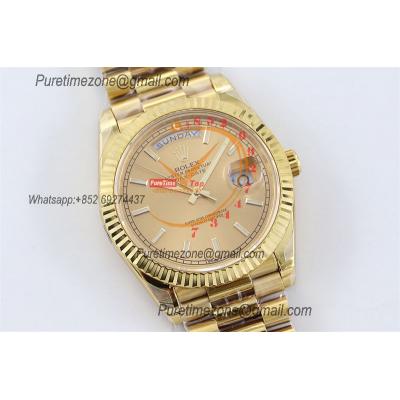 DayDate 40 228238 A2836 Automatic Mens Watch Best Edition TWS YG Champagne Stick Dial President Bracelet CHS