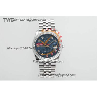 Datejust 36 126234 A3235  Automatic Mens Watch Best Edition TWSF Blue Logo Diamonds Dial Jibilee Bracelet CHS