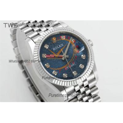 Datejust 36 126234 A3235  Automatic Mens Watch Best Edition TWSF Blue Logo Diamonds Dial Jibilee Bracelet CHS