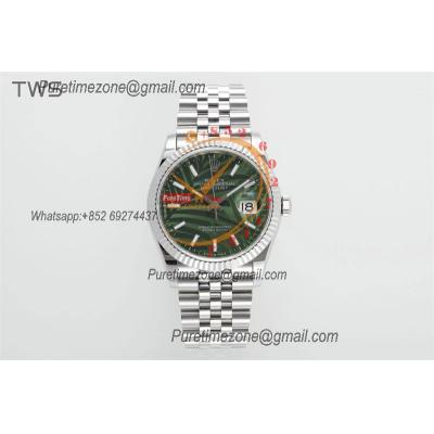 Datejust 36 126234 A3235  Automatic Mens Watch Best Edition TWSF Olive Green Palm Motif Dial Jibilee Bracelet CHS