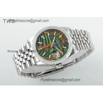 Datejust 36 126234 A3235  Automatic Mens Watch Best Edition TWSF Olive Green Palm Motif Dial Jibilee Bracelet CHS