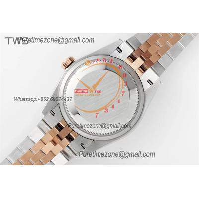 Datejust 36 126231 A3235 Auto Mens Watch Best Edition TWSF Two Tone RG Silver Palm Motif Diamond Dial Jibilee Bracelet