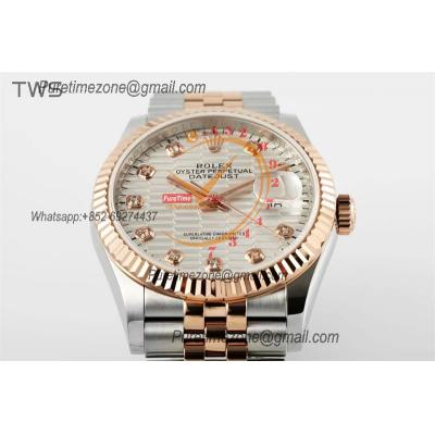 Datejust 36 126231 A3235 Auto Mens Watch Best Edition TWSF Two Tone RG Silver Fluted Motif Diamond Dial Jibilee Bracele