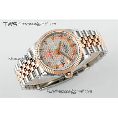 Datejust 36 126231 A3235 Auto Mens Watch Best Edition TWSF Two Tone RG Silver Fluted Motif Diamond Dial Jibilee Bracele