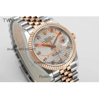 Datejust 36 126231 A3235 Auto Mens Watch Best Edition TWSF Two Tone RG Silver Fluted Motif Diamond Dial Jibilee Bracele