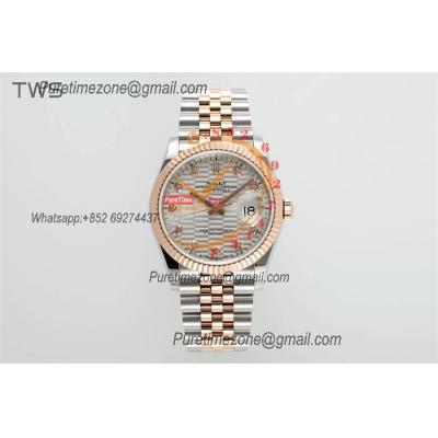 Datejust 36 126231 A3235 Auto Mens Watch Best Edition TWSF Two Tone RG Silver Fluted Motif Diamond Dial Jibilee Bracele