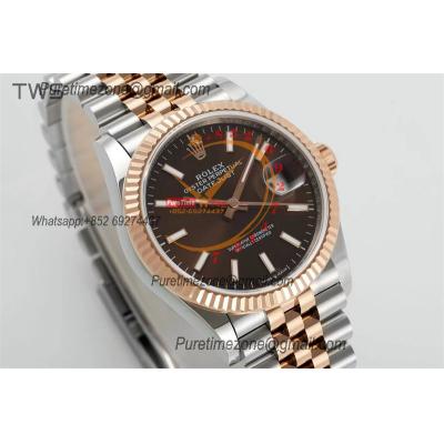 Datejust 36 126231 A3235 Automatic Mens Watch Best Edition TWSF Two Tone RG Brown Stick Dial Jibilee Bracelet CHS