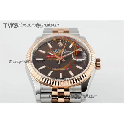 Datejust 36 126231 A3235 Automatic Mens Watch Best Edition TWSF Two Tone RG Brown Stick Dial Jibilee Bracelet CHS