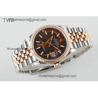 Datejust 36 126231 A3235 Automatic Mens Watch Best Edition TWSF Two Tone RG Brown Stick Dial Jibilee Bracelet CHS