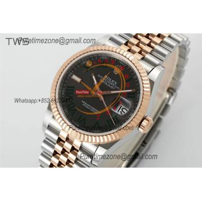 Datejust 36 126231 A3235 Auto Mens Watch Best Edition TWSF Two Tone RG Slate Grey Wimbledon Roman Dial Jibilee Bracelet