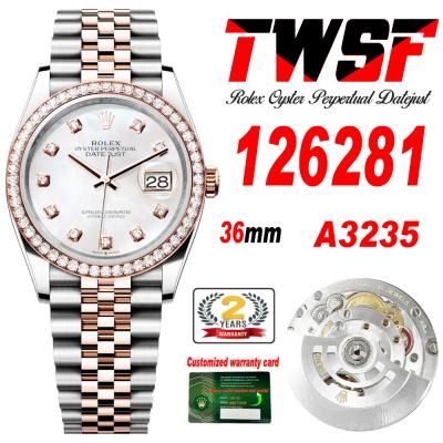 Datejust 36 126281 A3235 Auto Mens Watch Best Edit...