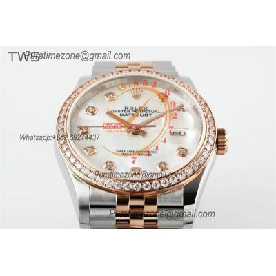 Datejust 36 126281 A3235 Auto Mens Watch Best Edition TWSF Two Tone RG Diamonds Bezel MOP Dial Jibilee Bracelet CHS