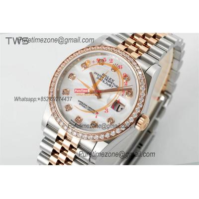 Datejust 36 126281 A3235 Auto Mens Watch Best Edition TWSF Two Tone RG Diamonds Bezel MOP Dial Jibilee Bracelet CHS