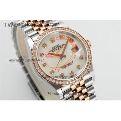 Datejust 36 126281 A3235 Auto Mens Watch Best Edition TWSF Two Tone RG Diamonds Bezel MOP Dial Jibilee Bracelet CHS