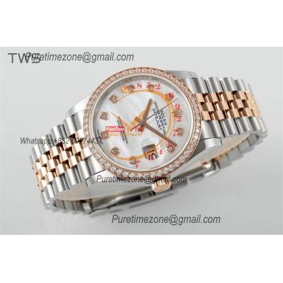 Datejust 36 126281 A3235 Auto Mens Watch Best Edition TWSF Two Tone RG Diamonds Bezel MOP Dial Jibilee Bracelet CHS