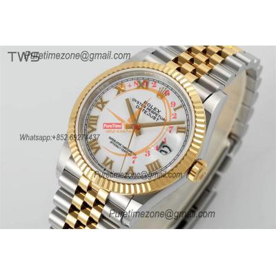 Datejust 36 126233 A3235 Automatic Mens Watch Best Edition TWSF Two Tone YG White Roman Dial Jibilee Bracelet CHS