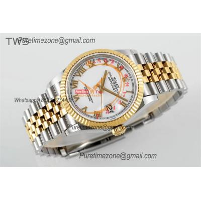 Datejust 36 126233 A3235 Automatic Mens Watch Best Edition TWSF Two Tone YG White Roman Dial Jibilee Bracelet CHS