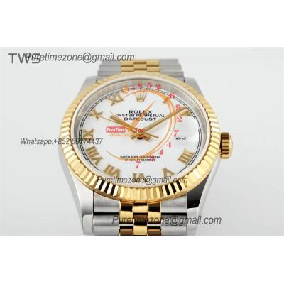 Datejust 36 126233 A3235 Automatic Mens Watch Best Edition TWSF Two Tone YG White Roman Dial Jibilee Bracelet CHS