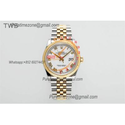 Datejust 36 126233 A3235 Automatic Mens Watch Best Edition TWSF Two Tone YG White Roman Dial Jibilee Bracelet CHS