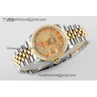 Datejust 36 126233 A3235 Auto Mens Watch Best Edition TWSF Two Tone YG Golden Fluted Motif Stick Dial Jibilee Bracelet