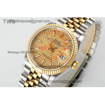 Datejust 36 126233 A3235 Auto Mens Watch Best Edition TWSF Two Tone YG Golden Fluted Motif Stick Dial Jibilee Bracelet