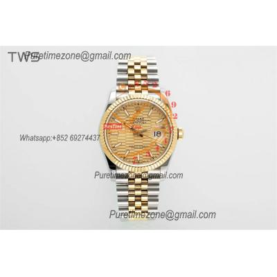 Datejust 36 126233 A3235 Auto Mens Watch Best Edition TWSF Two Tone YG Golden Fluted Motif Stick Dial Jibilee Bracelet