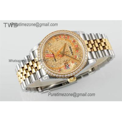 Datejust 36 126283 A3235 Auto Mens Watch Best Edition TWSF Two Tone YG Golden Logo Diamonds Dial Jibilee Bracelet CHS