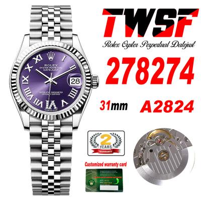 Datejust 31 278274 A2824 Auto Womens Watch Best Ed...