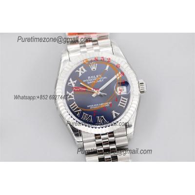 Datejust 31 278274 A2824 Auto Womens Watch Best Edition TWSF Purple Roman Dial Jibilee Bracelet Ladies