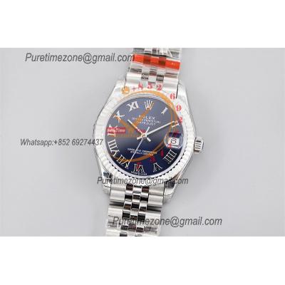 Datejust 31 278274 A2824 Auto Womens Watch Best Edition TWSF Purple Roman Dial Jibilee Bracelet Ladies