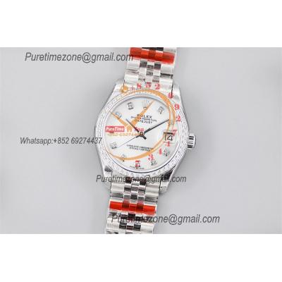 Datejust 31 278384 A2824 Auto Womens Watch Best Edition TWSF Diamonds Bezel MOP Dial Jibilee Bracelet Ladies