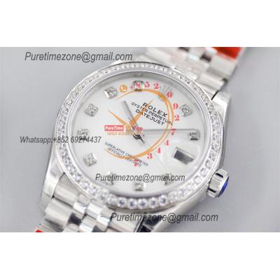 Datejust 31 278384 A2824 Auto Womens Watch Best Edition TWSF Diamonds Bezel MOP Dial Jibilee Bracelet Ladies