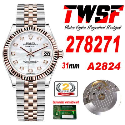 Datejust 31 278271 A2824 Auto Womens Watch Best Ed...